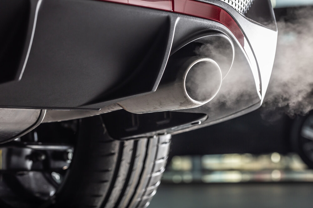 tailpipe with car exhaust
