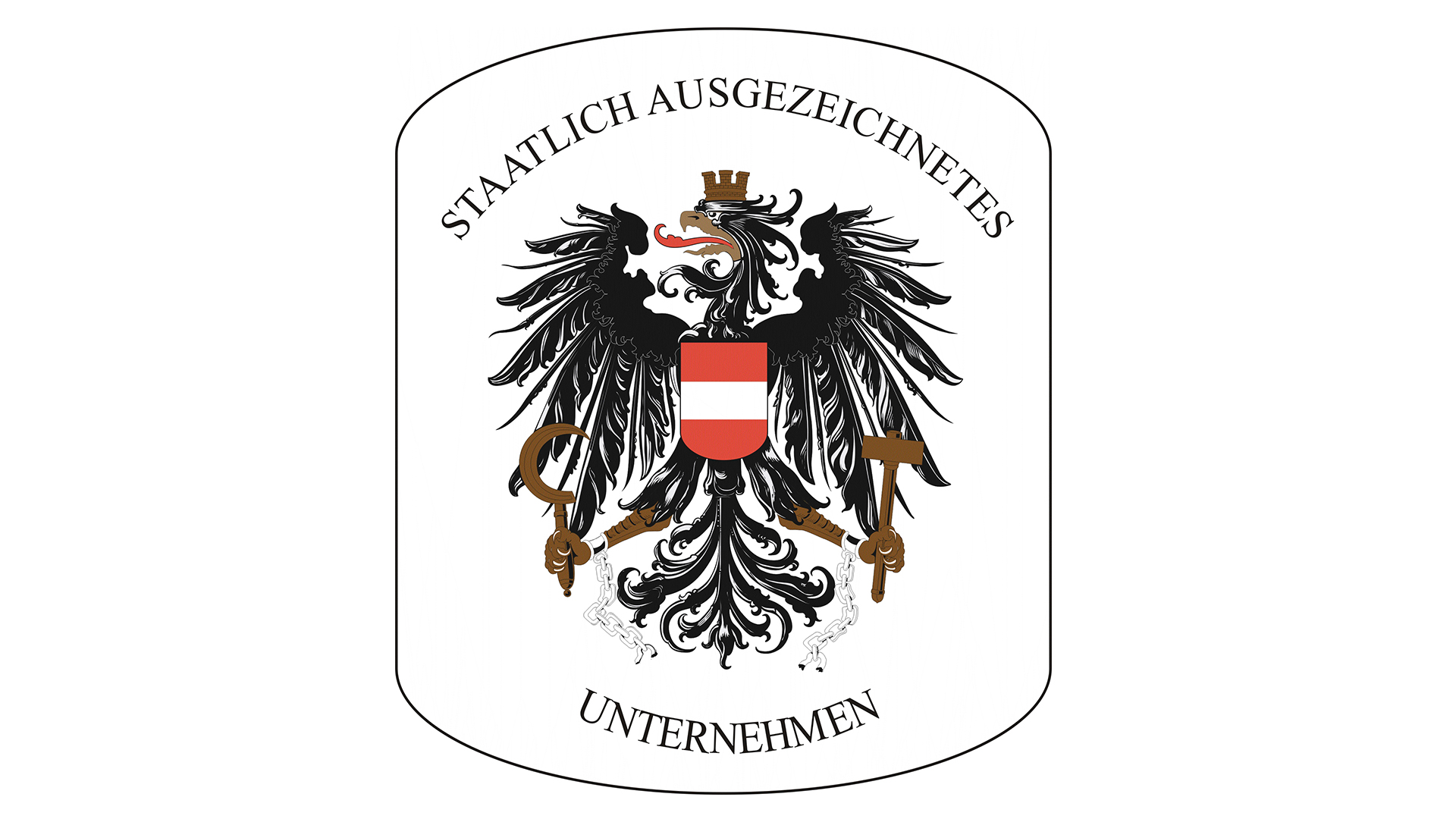 Austrian National Coat of Arms on white background